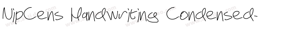 NipCens Handwriting Condensed字体转换